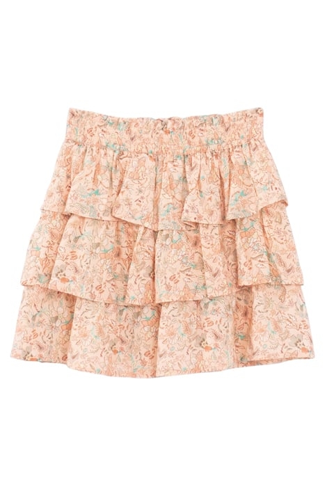 GIRLS’ PEACH FLORAL PRINT LENZING™ ECOVERO™ VISCOSE SKIRT 2