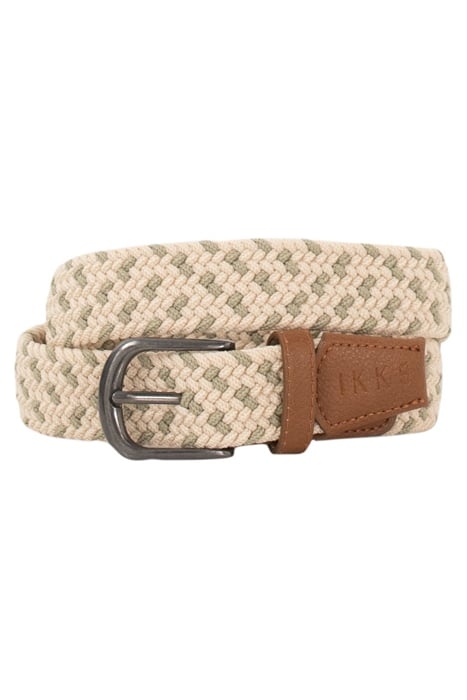 BOYS’ BEIGE AND KHAKI WOVEN BELT 1
