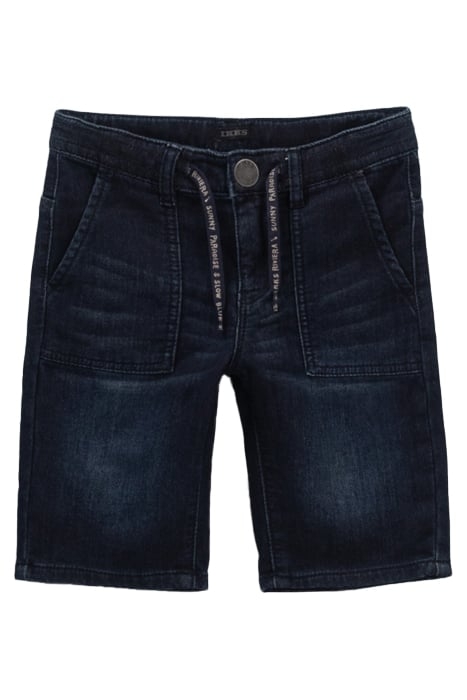 BOYS’ RAW DENIM BERMUDA SHORTS WITH SLOGAN CORDS 2