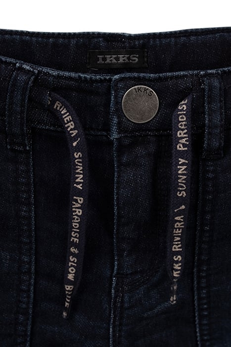 BOYS’ RAW DENIM BERMUDA SHORTS WITH SLOGAN CORDS 4