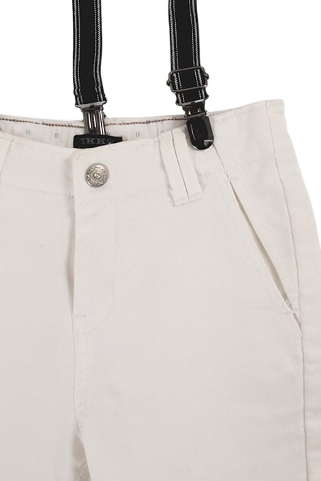 BOYS’ WHITE BERMUDAS WITH STRAPS 3
