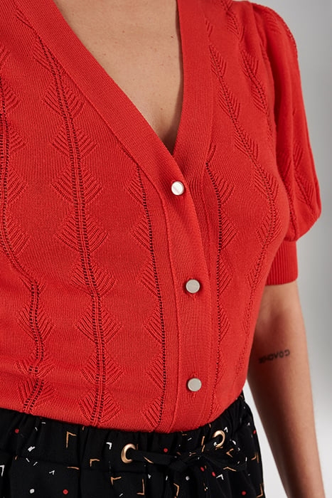 APRICOT KNIT SHORT SLEEVE CARDIGAN 6