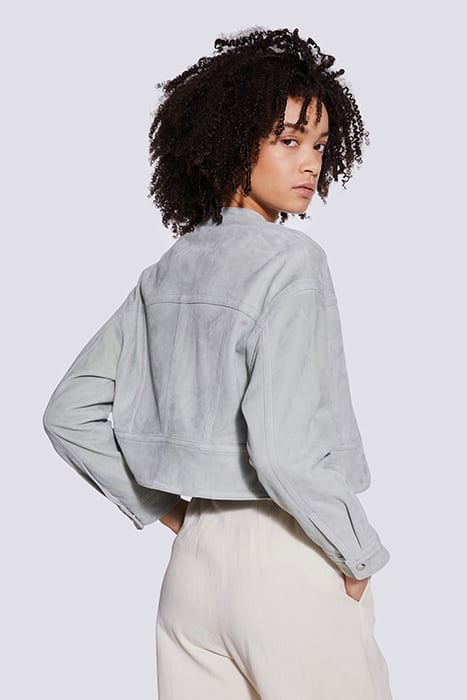 ATIK LEATHER & BIKER JACKET IN WATER GREEN 2