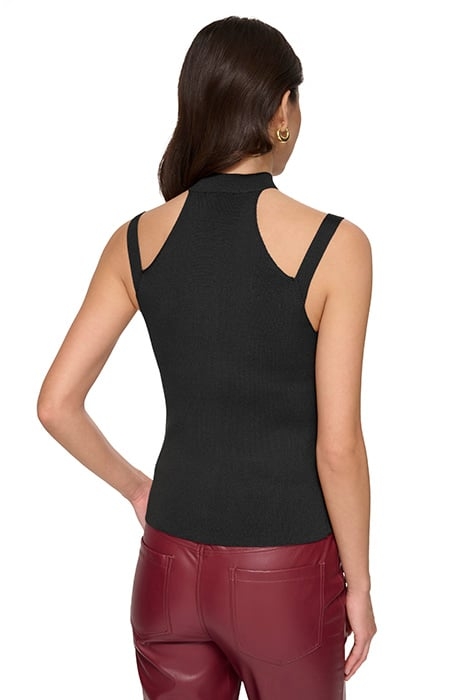 CUTOUT SHOULD KNIT T BLACK 2