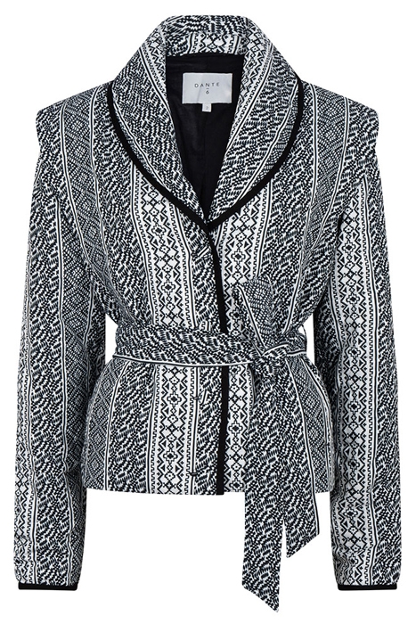 D6SCOTTY PRINT QUILTED JACKET BLACK/WHITE 7