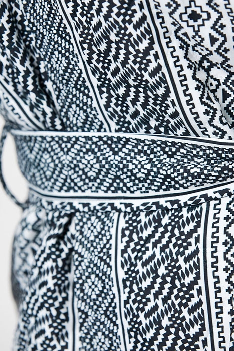 D6SCOTTY PRINT QUILTED JACKET BLACK/WHITE 6