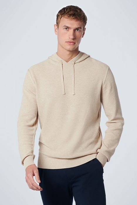 PULLOVER HOODED JACQUARD SAND MELANGE 1