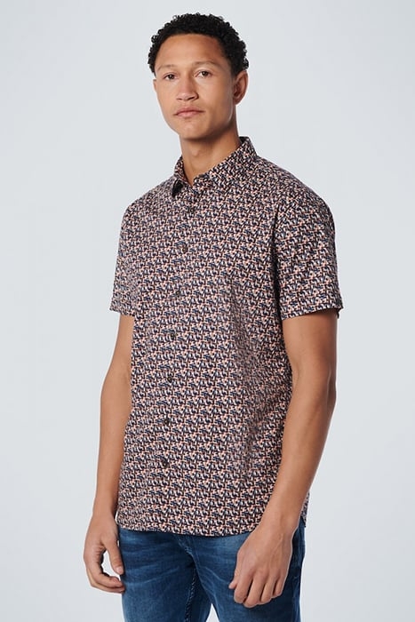 SHIRT SHORT SLEEVE ALLOVER PRINTED STRETCH PAPAYA 1