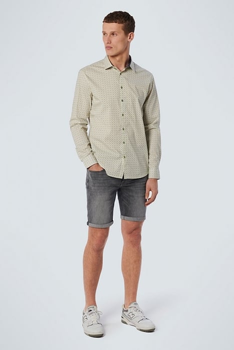 SHIRT ALLOVER PRINTED STRETCH LIGHT GREEN 3