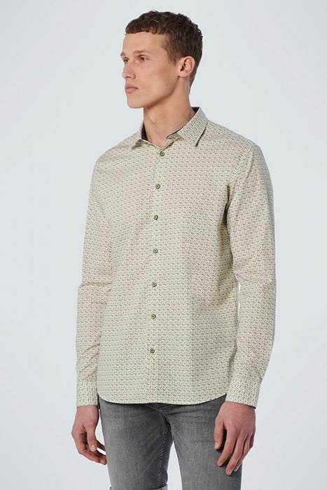 SHIRT ALLOVER PRINTED STRETCH LIGHT GREEN 1
