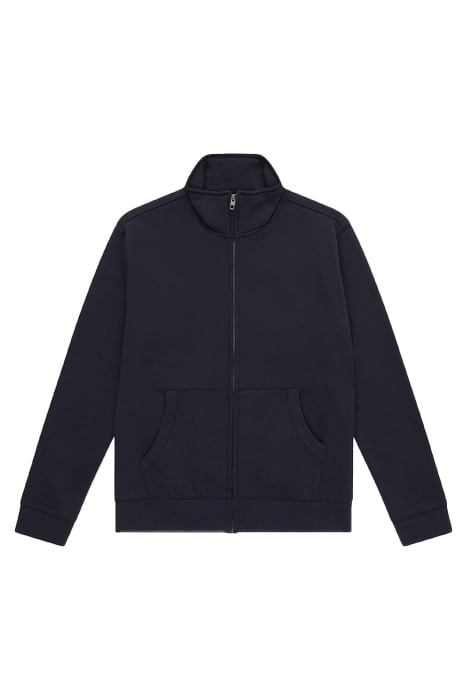 FUNNEL NECK ZIP-THROUGH SWEATER DARK NAVY/GUNMETAL 3