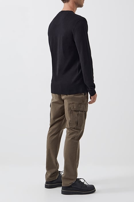 CREW NECK KNIT JUMPER BLACK 2