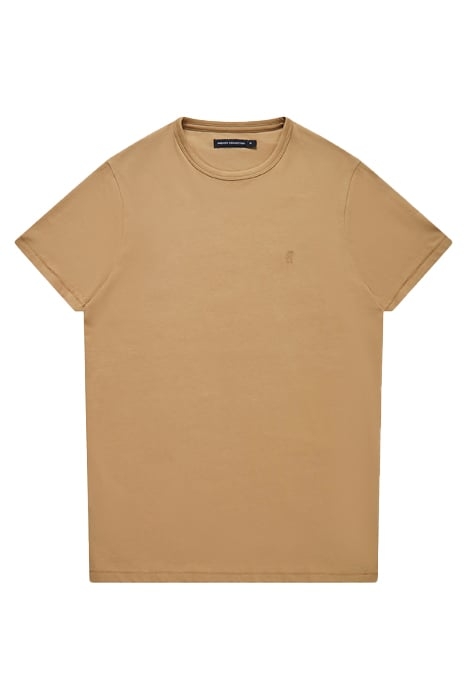 CREW NECK SHORT SLEEVE T-SHIRT CAMEL 3