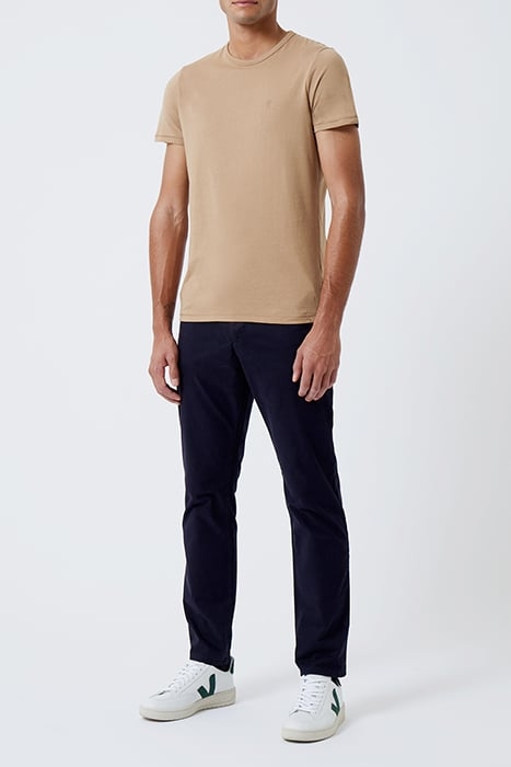 CREW NECK SHORT SLEEVE T-SHIRT CAMEL 1