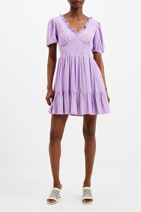 BIRCH PUFF SLEEVE DRESS SHEER LILAC 2
