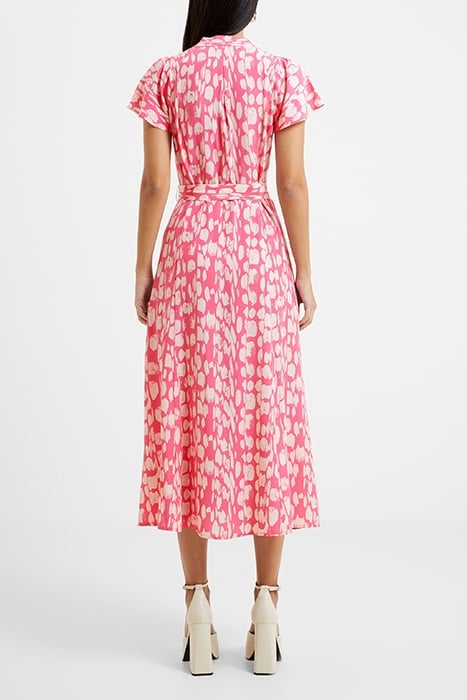 ISLANNA CREPE PRINTED MIDI DRESS CAMELLIA ROSE/CREAM 2