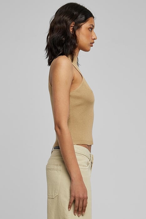 LADIES SHORT RIB KNIT TURTLENECK TOP UNIONBEIGE 7