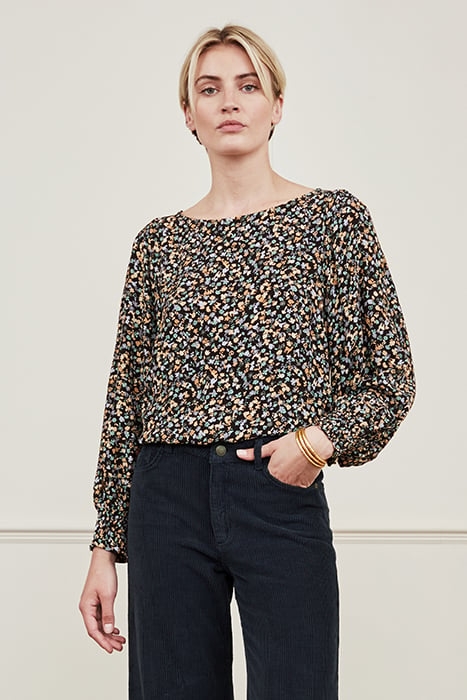 CHARLOTTE TOP BLACK/CLASSY CAMEL 1