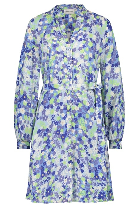 DORIEN FRILL DRESS RIAD BLUE/ACAPULCO G 4