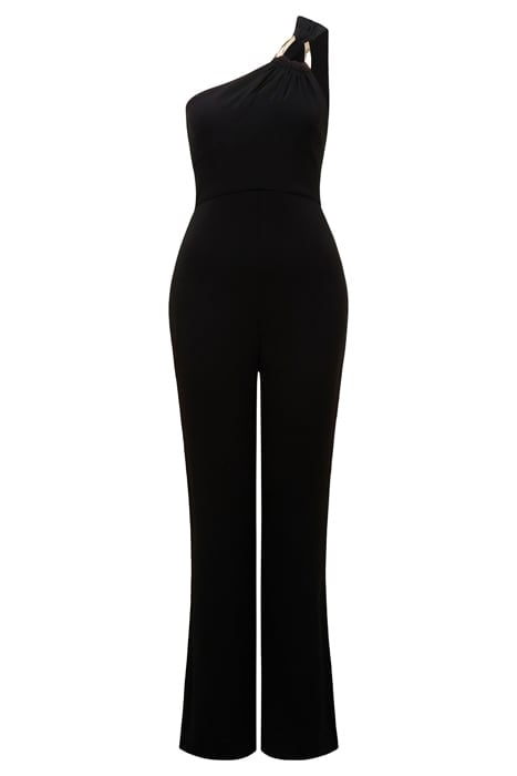 ROSANNE ONE SHOULDER RING JUMPSUIT BLACK 3