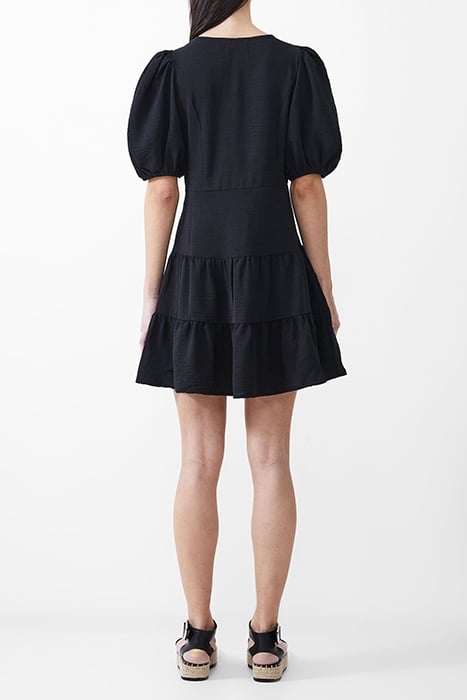 VEE TIERED CRINKLE DRESS KNEE BLACK 3