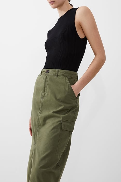 CARGO MIDI SKIRT KHAKI 4