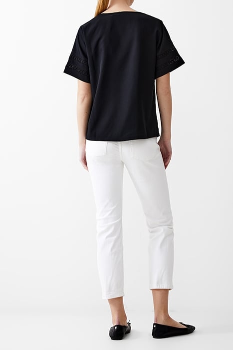 CROCHET TRIM CREPE LIGHT TOP BLACK 3