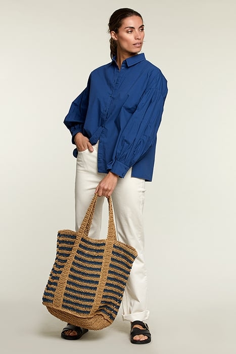 BLUE BALLOON SLEEVES SHIRT 3