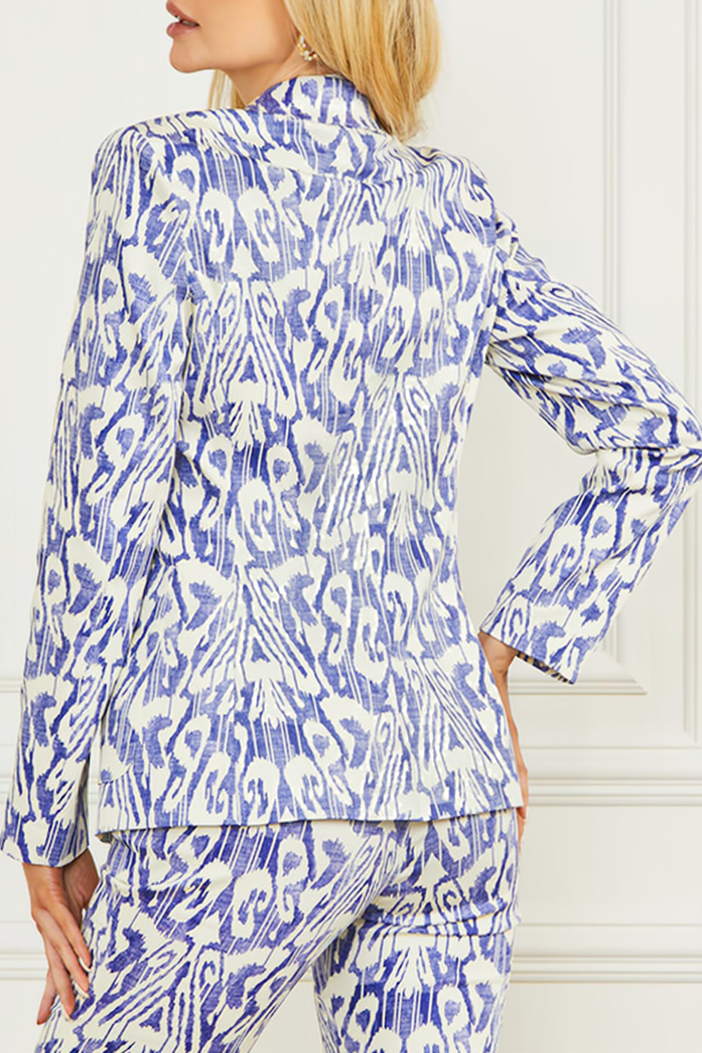 MARCIANO BY GUESS SUBSTANCE BLAZER BLUE PRINT 7