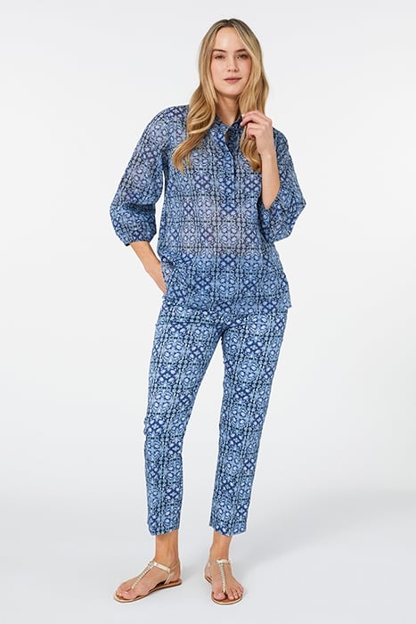 PRINTED MUSLIN BLOUSE GREEN 3