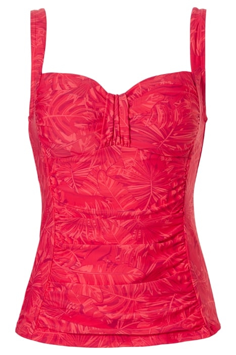 SW TANKINI WF BODINE WILD JUNGLE RED RED LEAVES 1