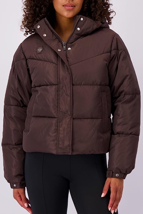 CROWN PUFFER JACKET BROWN 1