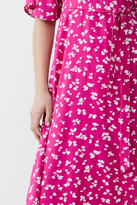 BONITA WRAP ANGEL DRESS LONG WILD ROSA/WHITE 4