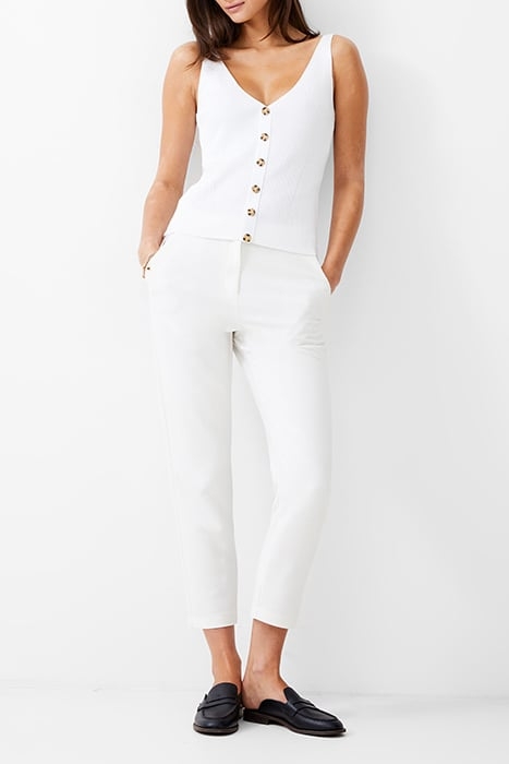 TAILORED TAPERED ANKLE TROUSER SUMMER WHITE 2