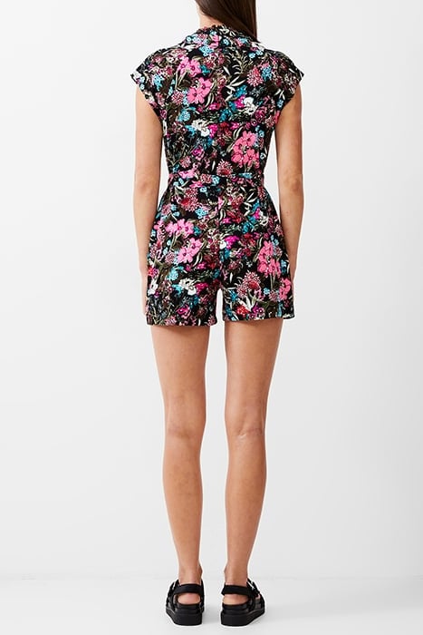 BLOSSOM HIBISCUS VEE PLAYSUIT BLACK 3