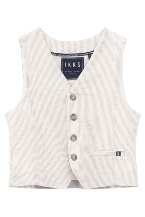 BOYS' BEIGE STRIPED SUIT WAISTCOAT 1
