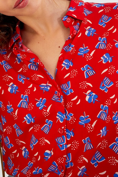 I.CODE CHERRY BOHO PRINT BLOUSE 5