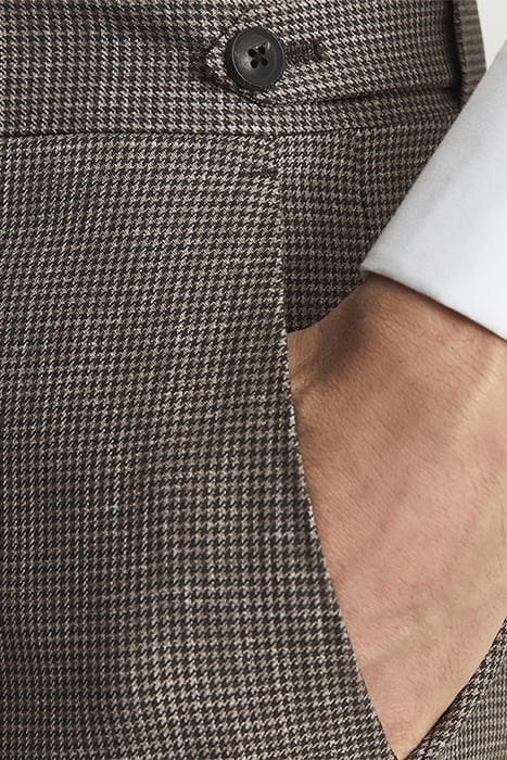 DOME-PUPPYTOOTH SUIT PANTS BROWN 5