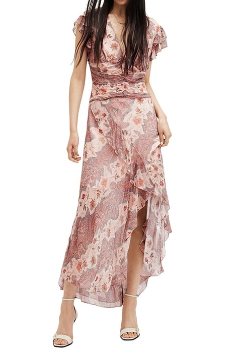 BREA CASCADE DRESS CLAY PINK 1