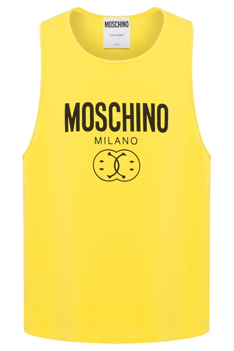 DOUBLE SMILEY®LOGO COTTON TANK TOP YELLOW 3