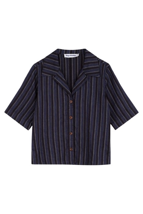 MORRIGAN BLUE LINEN STRIPE 3