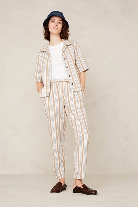 LOURDES ECRU HEMP STRIPE 1