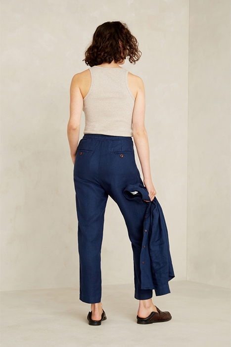 LOURDES WORKER BLUE LINEN 2