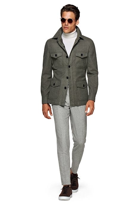 SHIRT JACKET-MID GREEN DARK GREEN 5