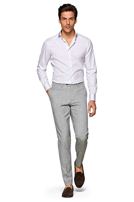 L.GREY STRIPE COTTON TENCEL LIGHT GREY 3