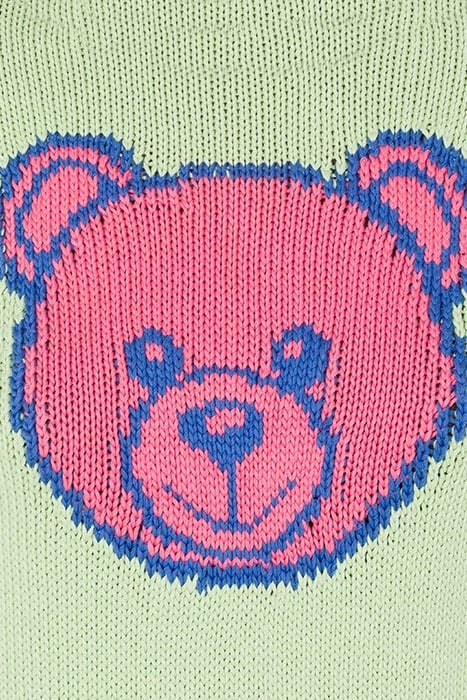MOSCHINO TEDDY BEAR COTTON SWEATER GREEN 4