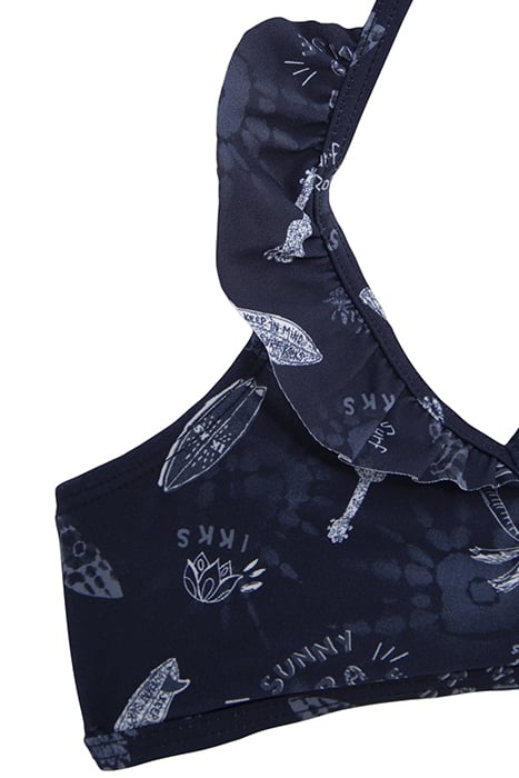 GIRLS’ NAVY SURF-ROCK PRINT BIKINI 3