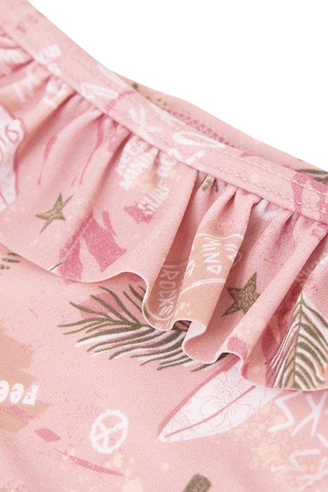 GIRLS’ PINK SURF-ROCK PRINT BIKINI 4