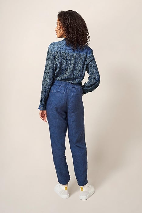 ROWENA LINEN TROUSER DARK NAVY 3