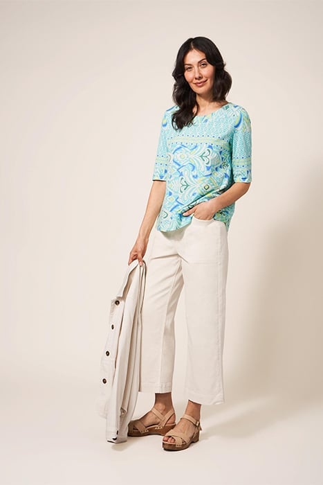 WEAVER JERSEY TEE TEAL 3